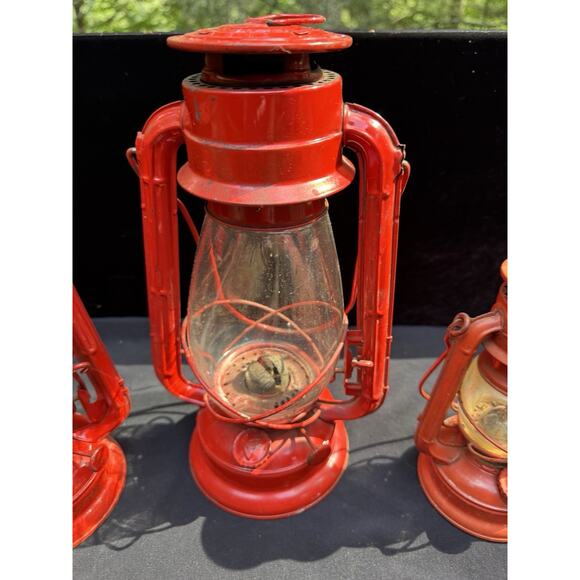 4 Nice VTG WINGED WHEEL Red Lanterns No. 350 & 500 Japan - Picture 4 of 13